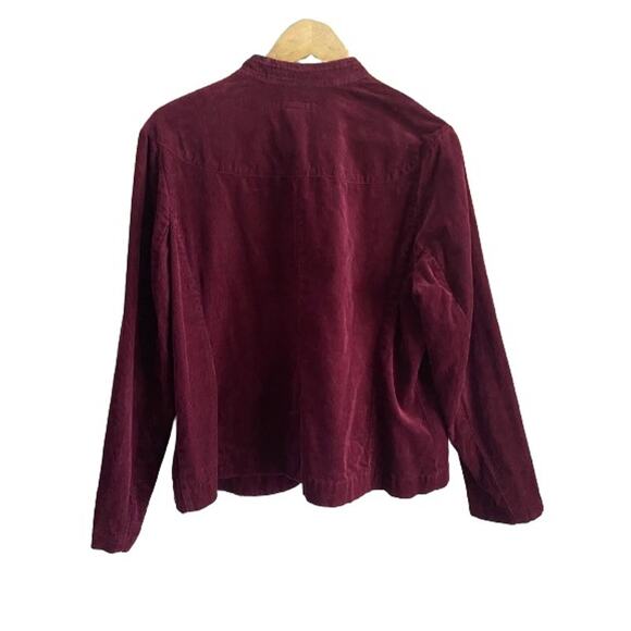 Crazy Horse Burgundy Maroon Lightweight Corduroy Button Jacket Sz XL - Picture 2 of 8